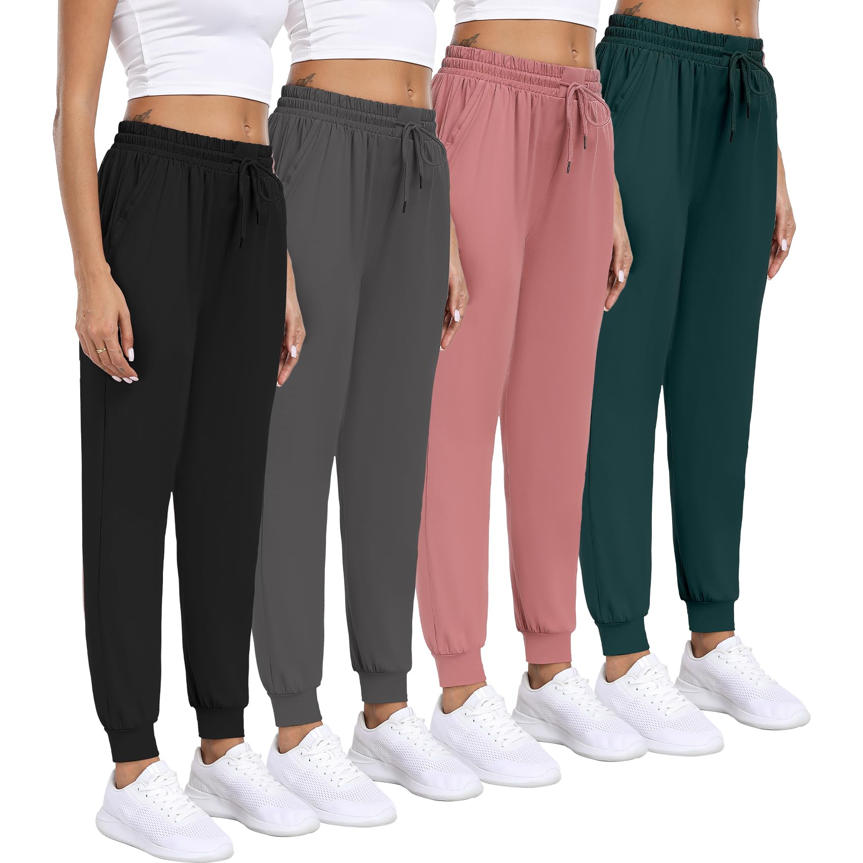 INTICOSI Women Joggers with Pockets