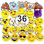 OHill 36 Pack Party Favor Plush Keychains Mini Pillows Key Ring for Birthday Event Party Favors Supplies