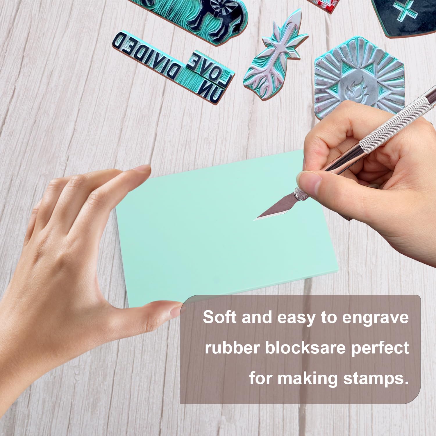 Material Manualidades Artistas Bloques De Linóleo Para Grabado -  Creatividad En Tus Manos Bloques Tallado Goma, image size:1500x1500