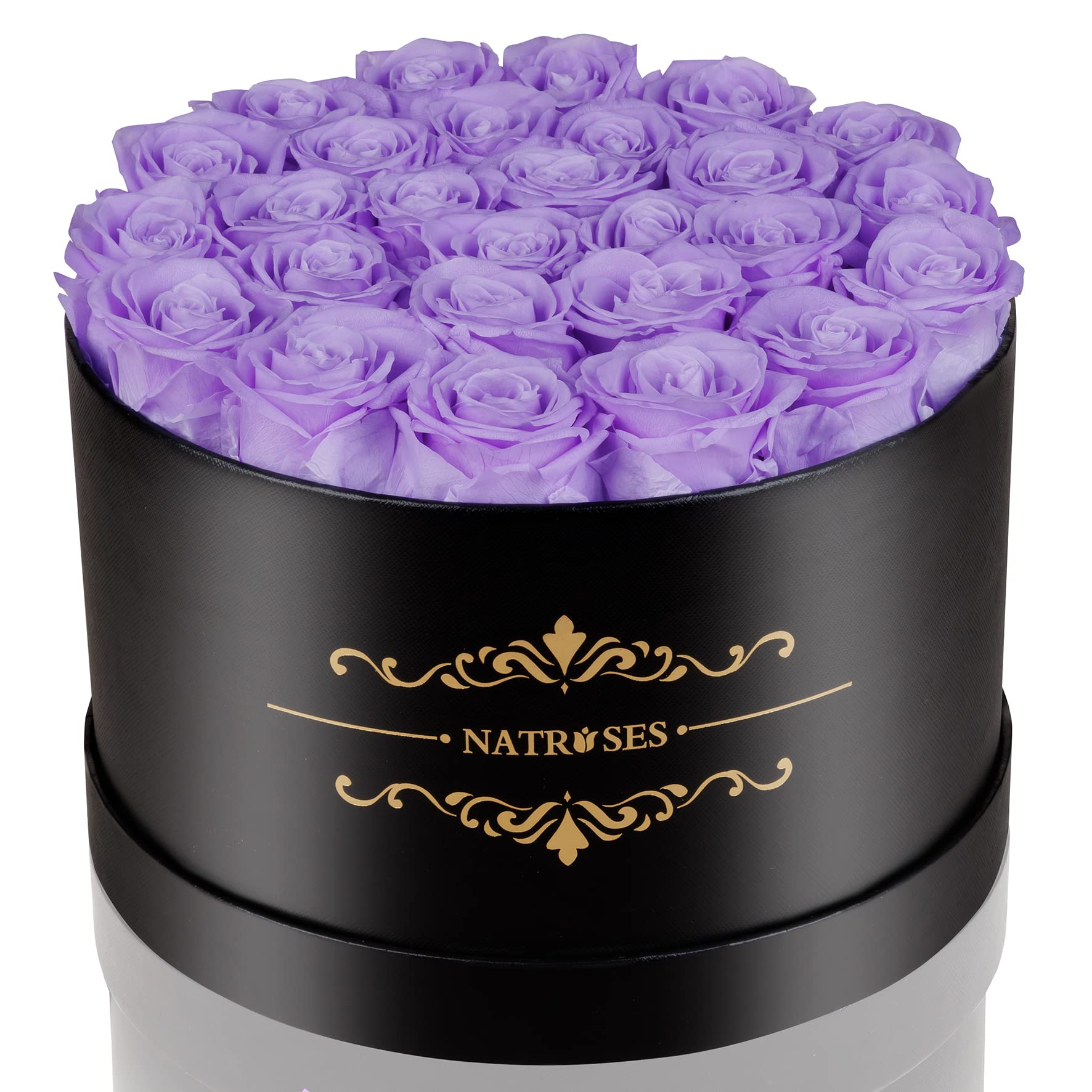 Preserved Roses in a Box - Violet (27 Roses)