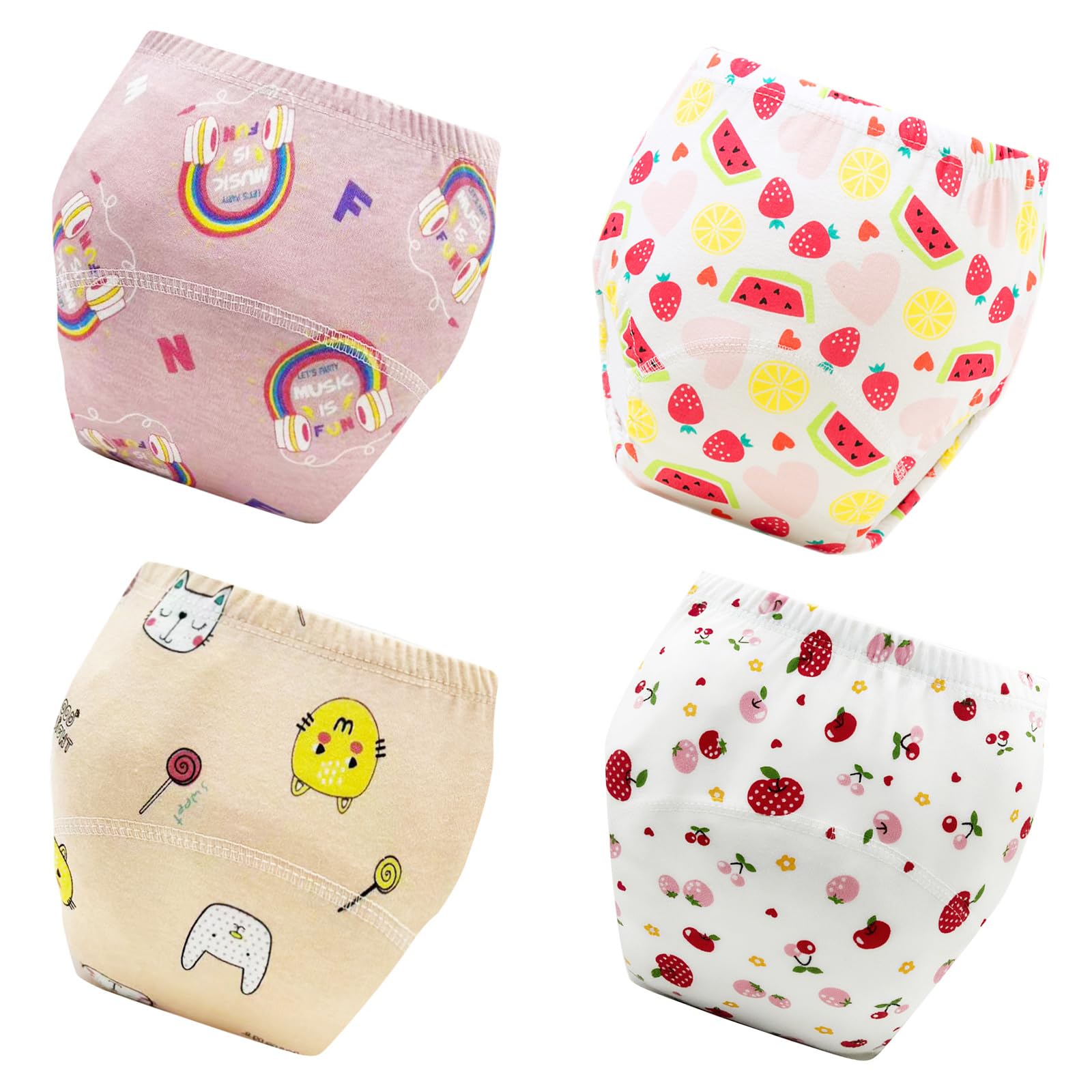 Upairy Training Pants for Girls Boys,Toddler Potty Training Underwear,Leakproof Reusable Kid Confident Panties,Children's Potty Underwear 100% Cotton for 2T-6T(6PCS,S) — view 9
