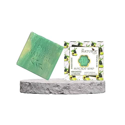 LIMOPA Jabón de barra orgánico de aguacate hecho de aceite natural  Lavado de baño para el cabello, manos, cara, cuerpo  Champú limpiador para el