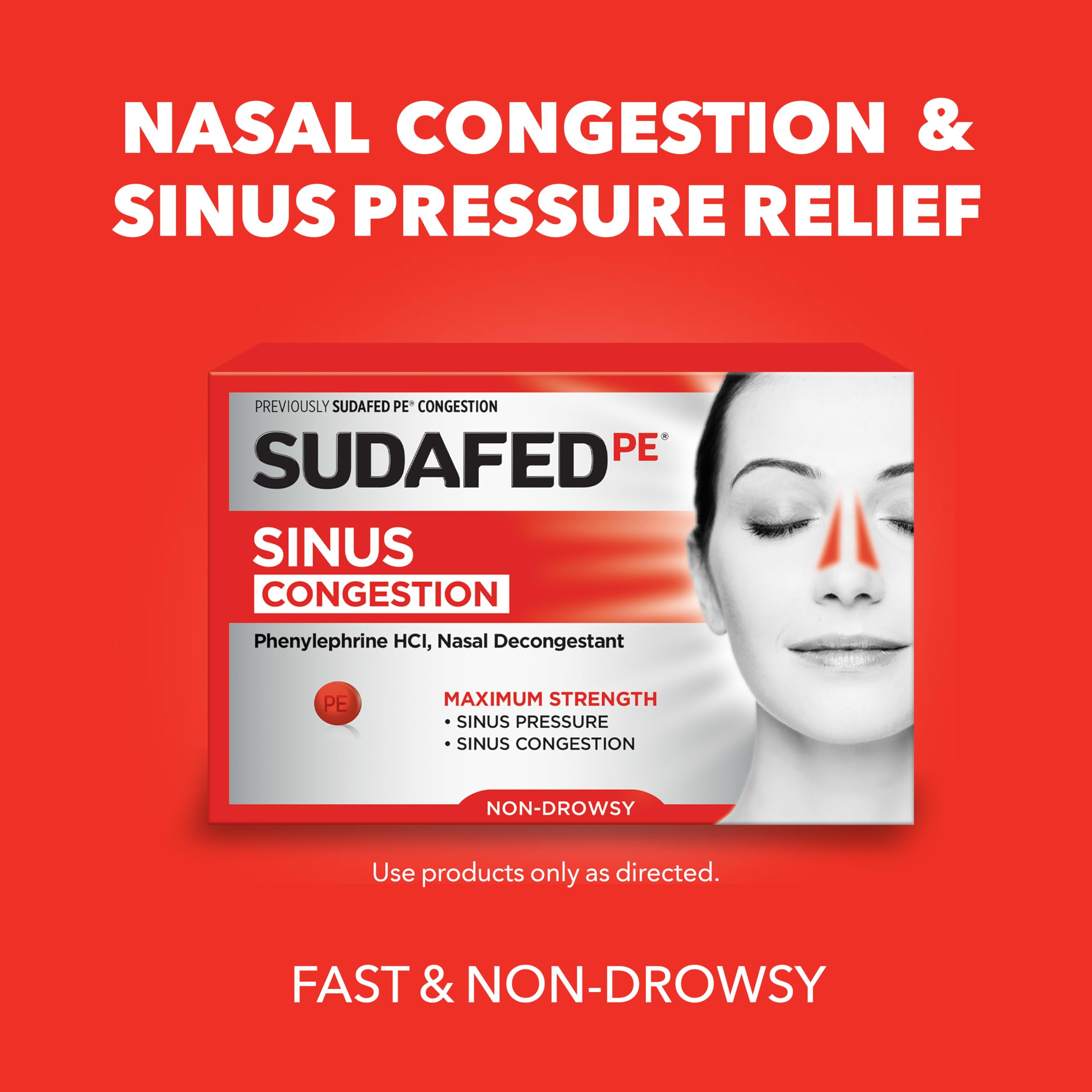Sudafed PE Sinus Congestion Relief Tablets, 10 mg Phenylephrine HCI, 36 Ct — Amazon image 2