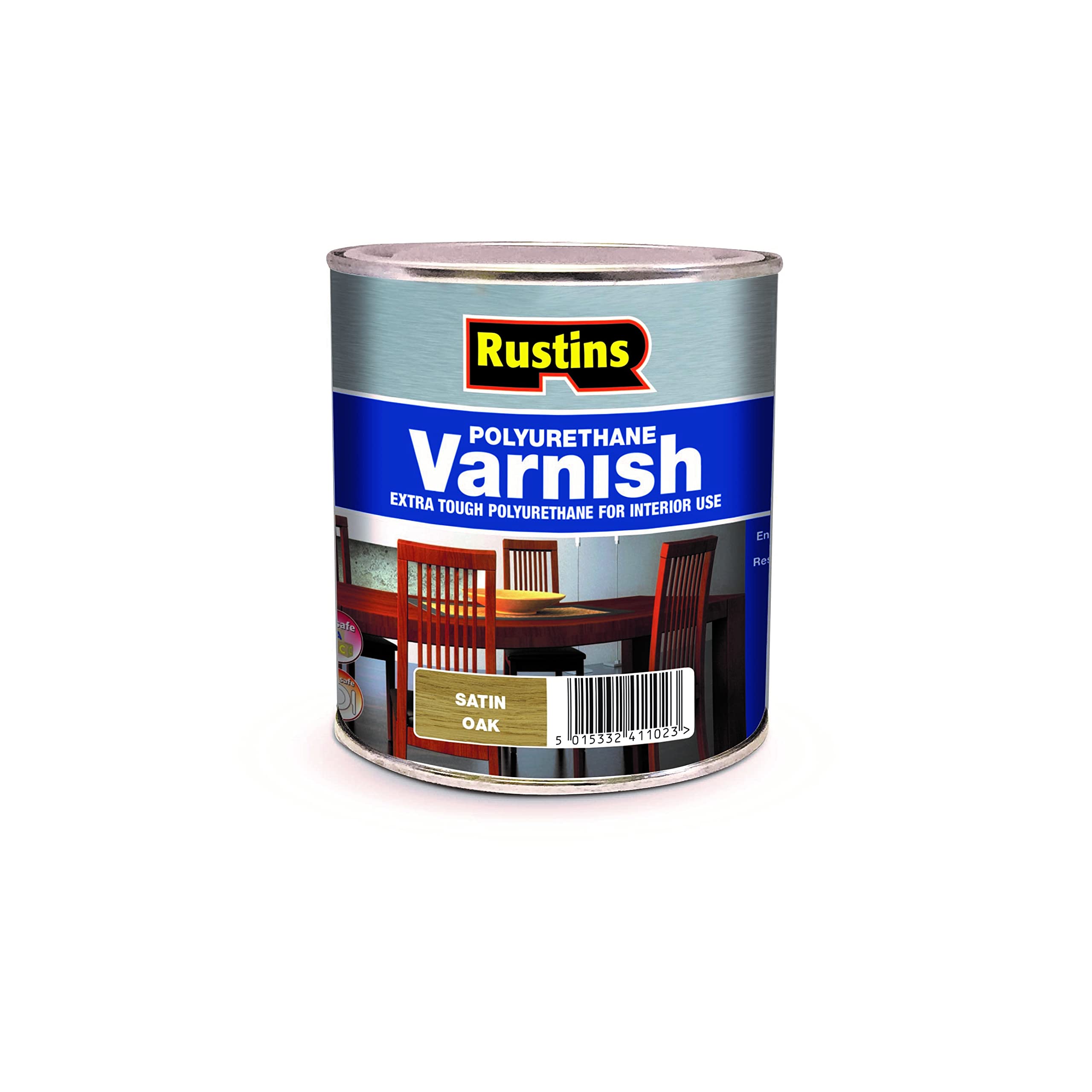 Rustins Oak Polyurethane Varnish Satin 250Ml