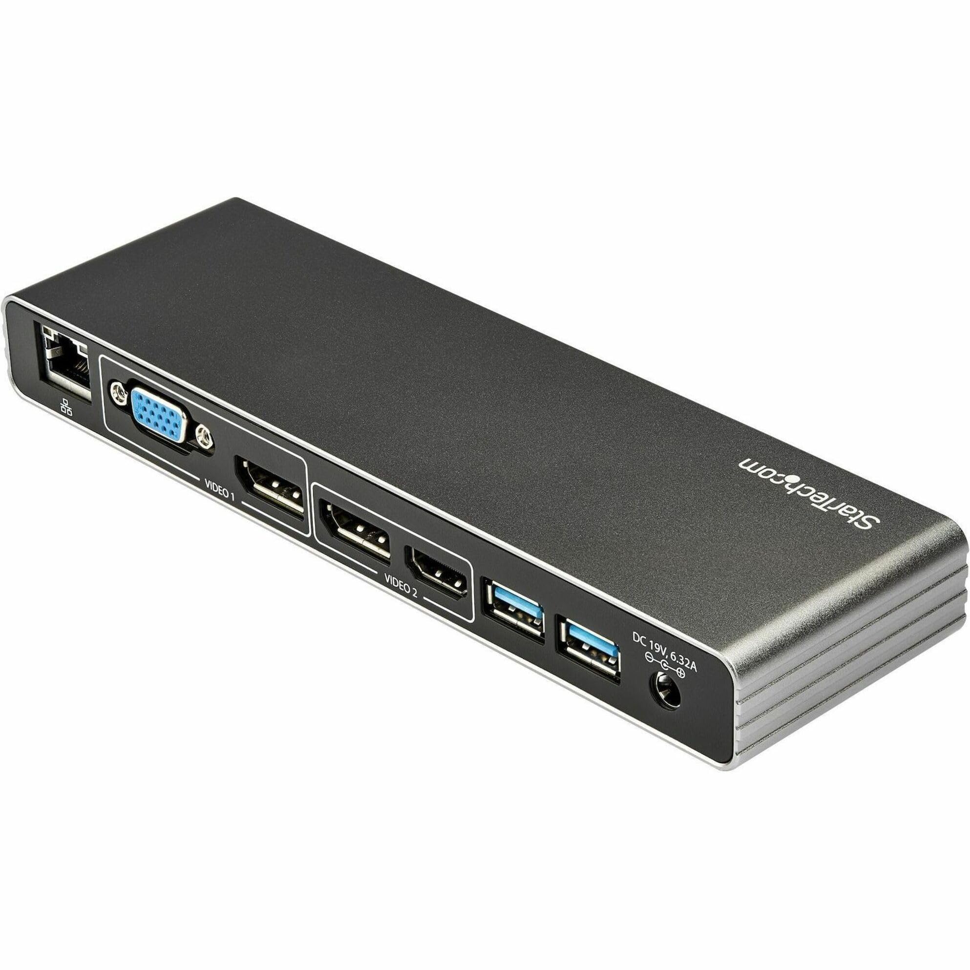 StarTech.com Station d'accueil pour PC portable Thunderbolt 3 à double affichage 4K avec PD 85 W (TB3DK2DHVUE)