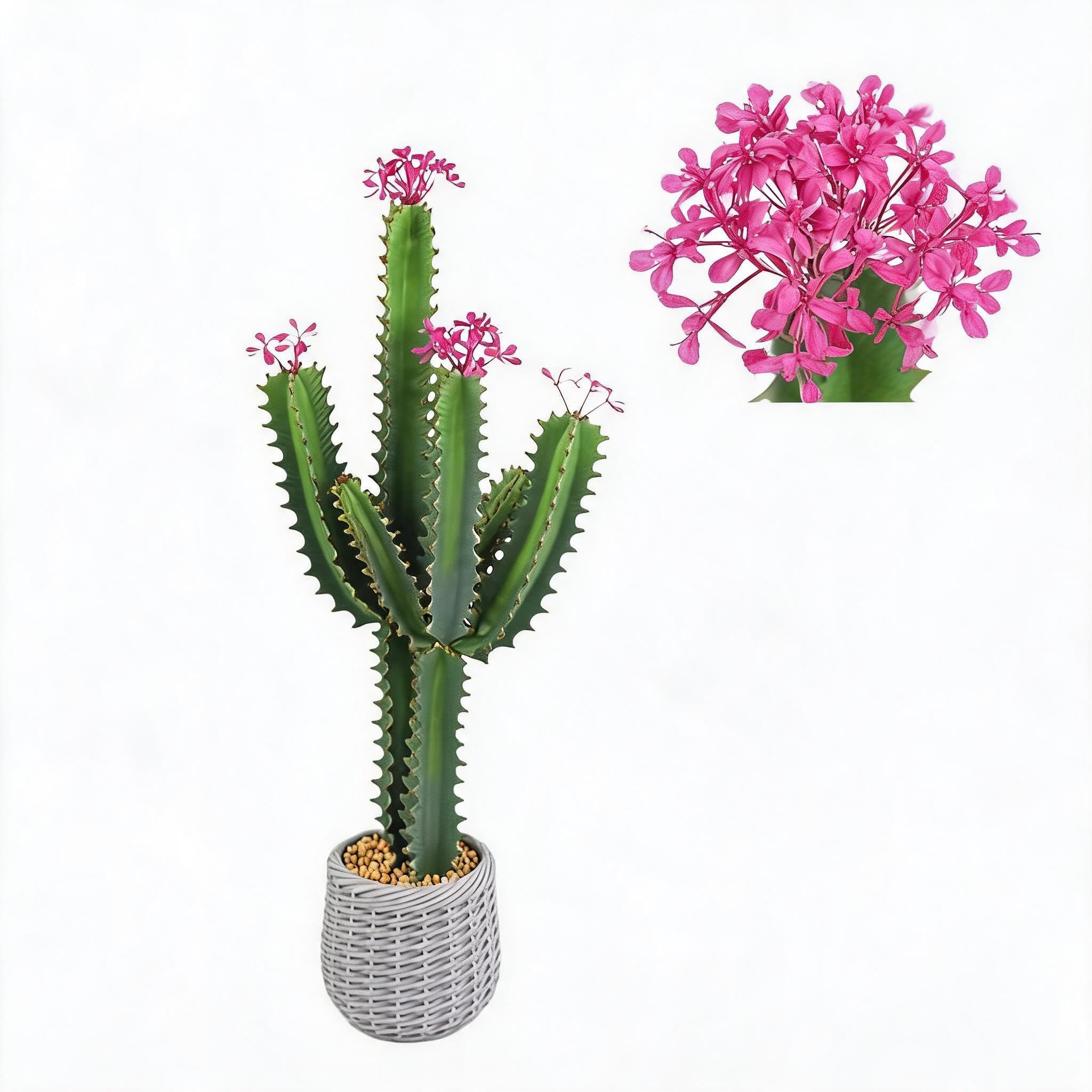 IDEALHOUSE Cactus Artificial 91cm En Maceta Planta Artificial Para Oficina