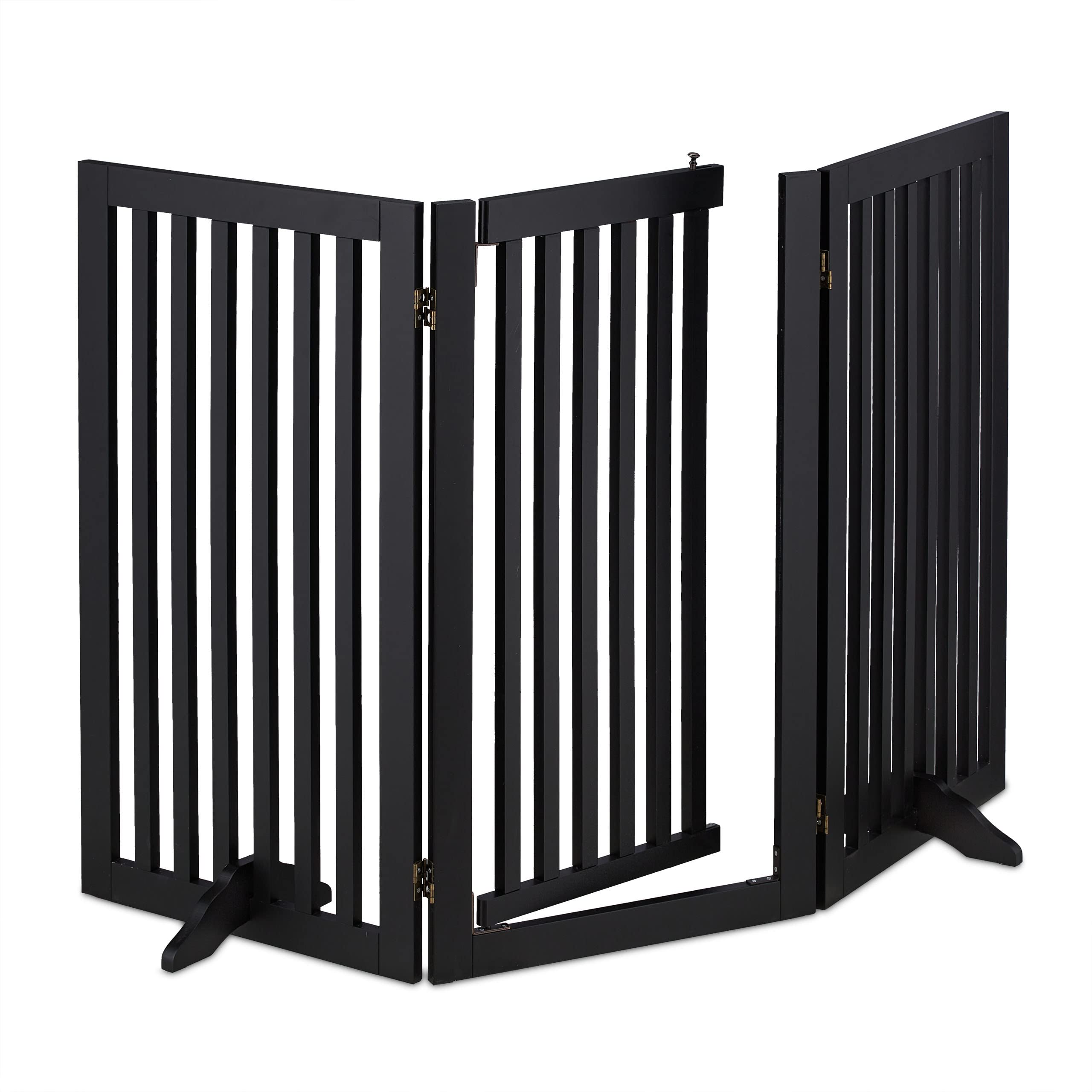 Buy Relaxdays Safety Gate with Door, Retractable, with Feet, Children