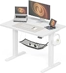 Acrolix Réglable en hauteur du bureau, 48 X 24 Inches, assieds-toi, bureau.2 Memory Preset Computer Desk Home Office Table Computer Gaming Desk avec bureau à trois pièces (Oak Desktop)