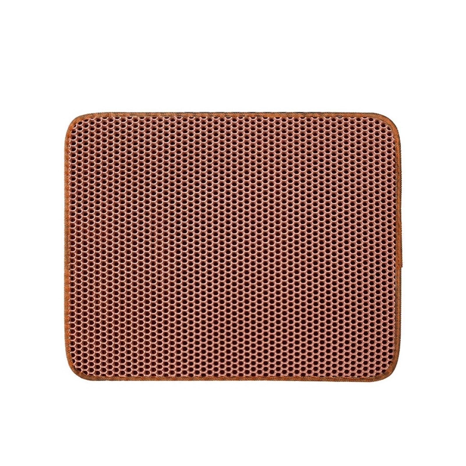 Cat Litter Mat Layer Waterproof Pet Mat Non-slip Sand Cat Pad Washable Bed Mat Clean Pad Pet Clean Supplies(Coffee color,30cmx30cm)
