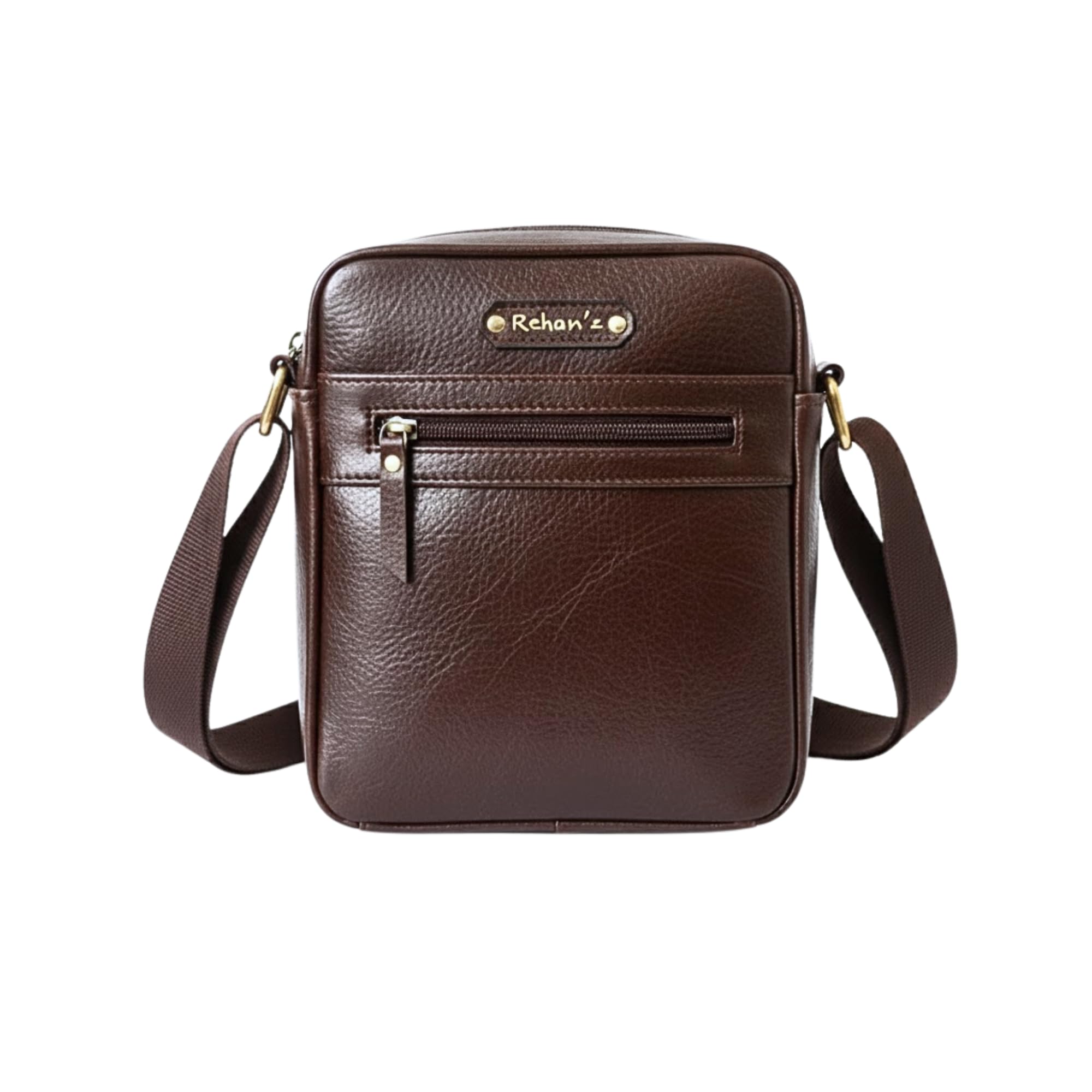 Rehan’z Leather Sling Bag for Men | Crossbody Bag for Men | Small Shoulder Bag for Travel Office | Genuine Leather Messenger Bag | Adjustable Strap-image-10
