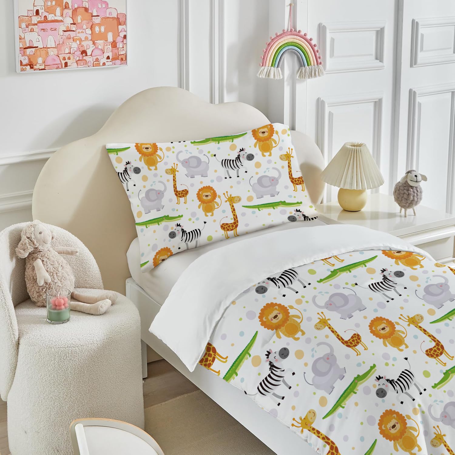 DJDEA Single Duvet Cover Set Wild Animal Pattern Print 135×200 cm - Image 3