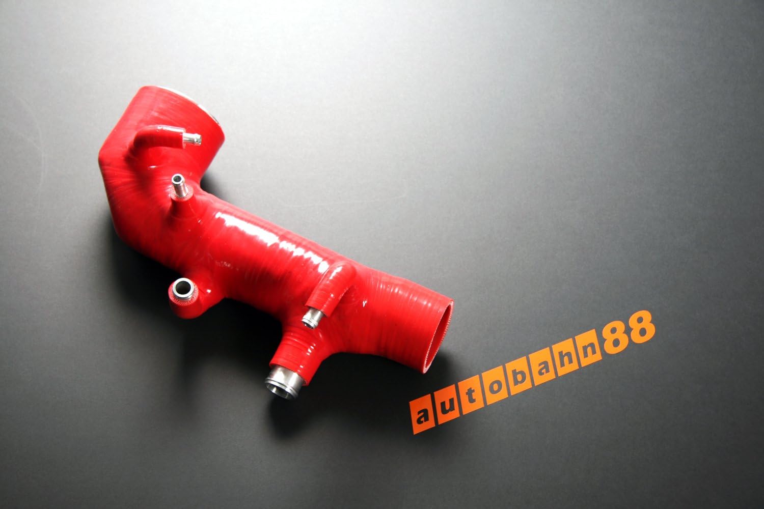 Autobahn88 Air Intake Silicone Hose Kit, compatible with 2000-2007 Subaru Impreza WRX STi GDA GDB EJ20 EJ25 Ver 7 8 9 (Red -without Clamp Set)