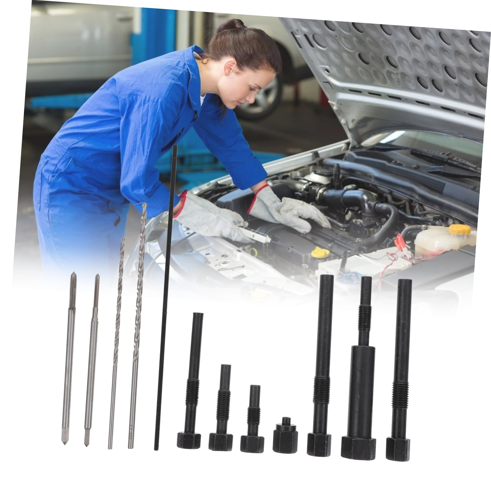 ULTECHNOVO Kit Extraction Bougie De Préchauffage Acier Abs 22 Pièces pour Voiture Réparation Moteur Automobile Entretien Professionnel