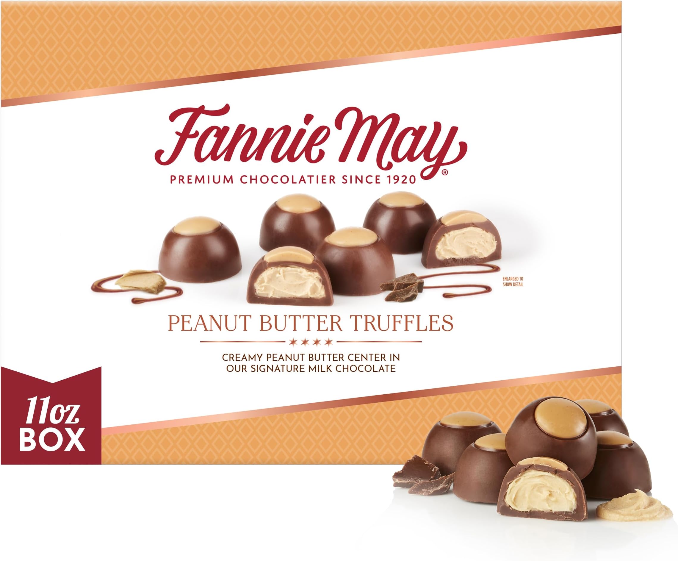 Milk Chocolate Candy, Peanut Butter Truffles, Gift Box, 11 oz