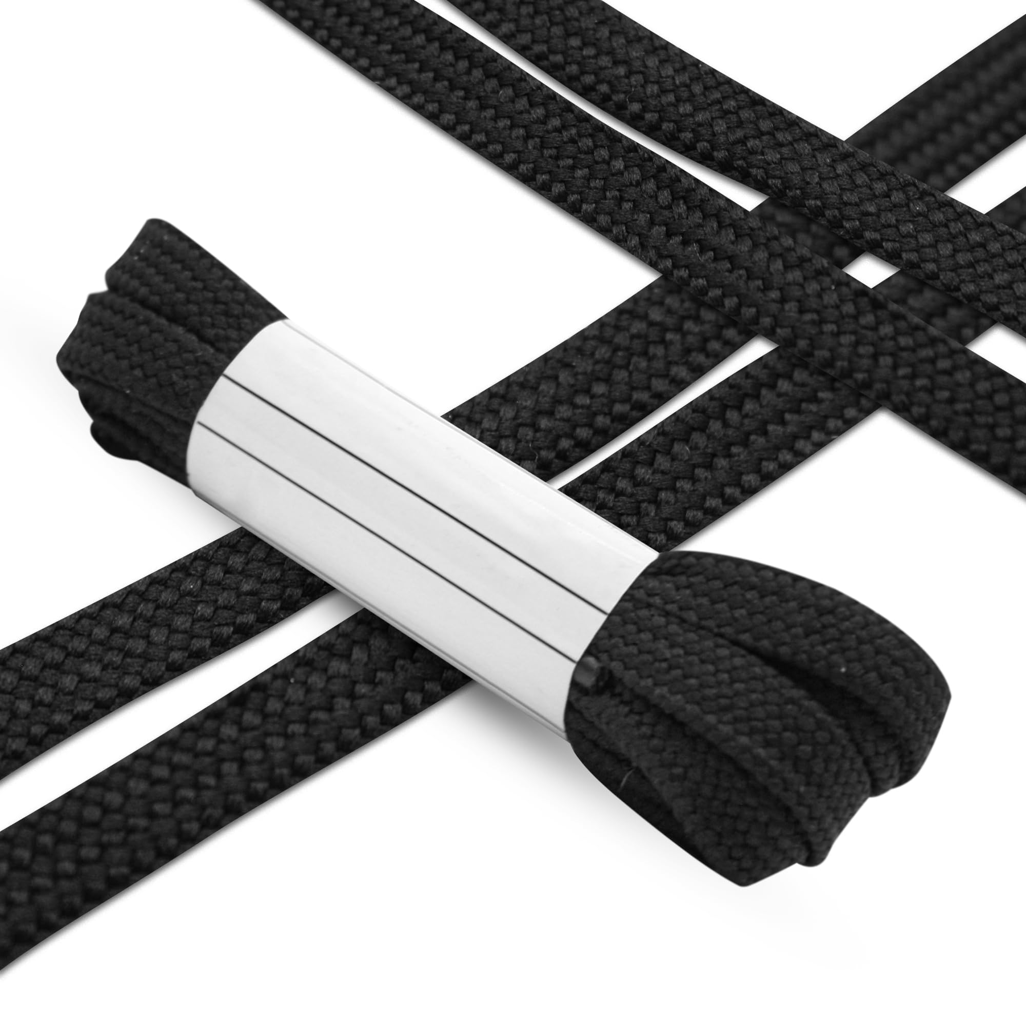 Image secondaire de Pack de 10 Lacets Plats Noirs pour Baskets et Bottes - 1000 x 9 mm