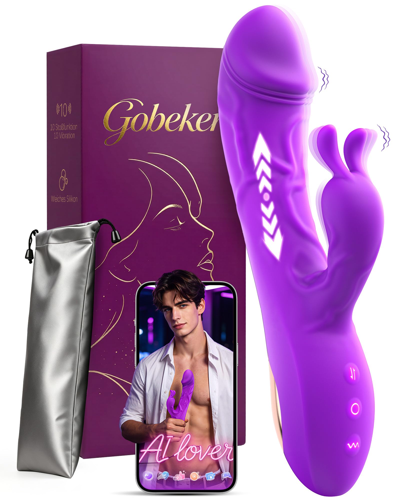 Gobeken Vibromasseurs Feminin Gode Vibromasseur Stimulateur Clitoridien