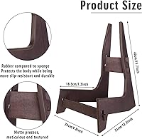 Vista 5 de Soporte de madera para violonchelo con soporte de arco para violonchelos de 1/8 a 4/4 Soporte de violonchelo desmontable y portátil