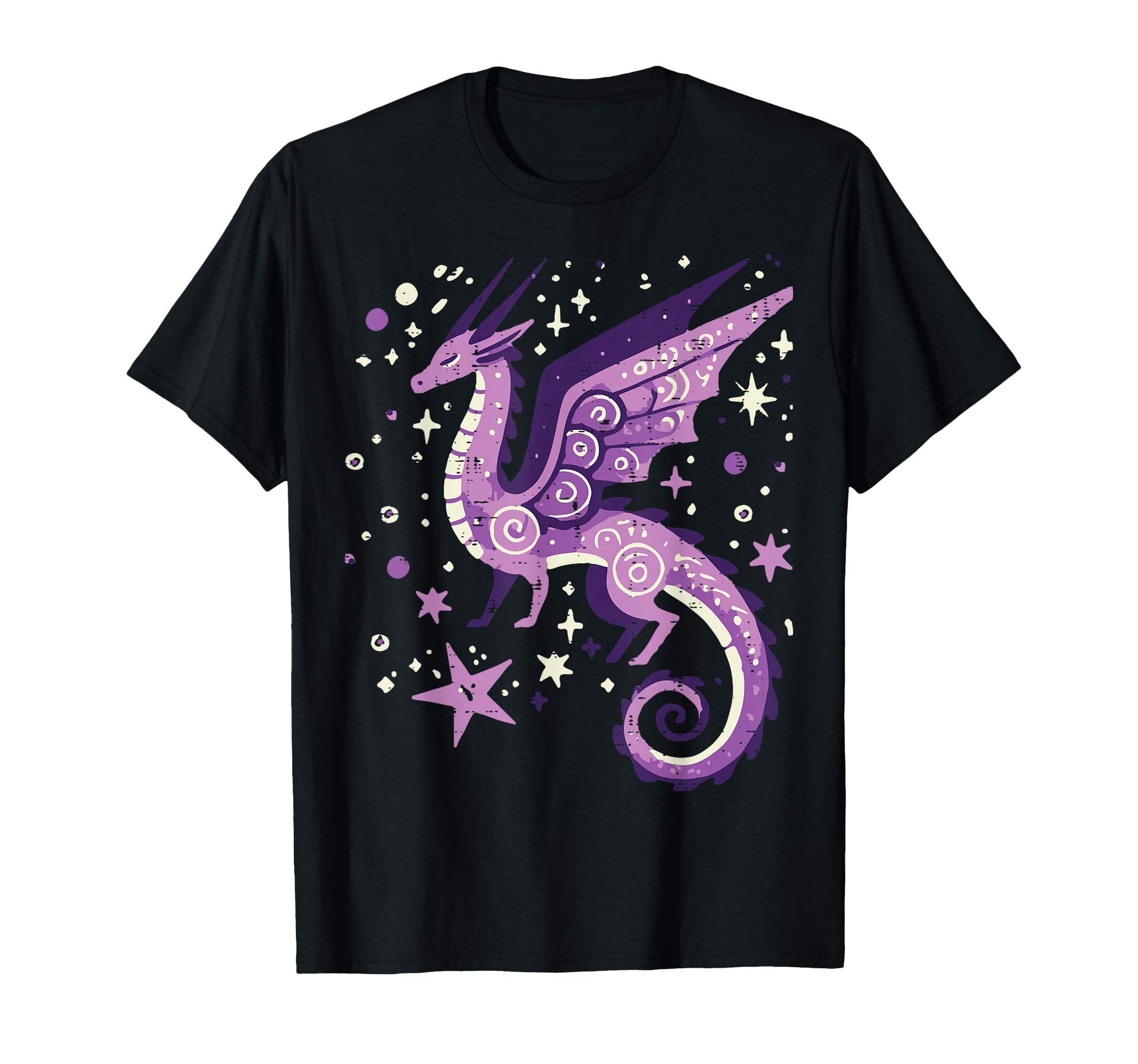 Photo 1 of *Check pictures* Purple Dragon Stars Cute Fantasy Mythical Girls Kids Women T-Shirt