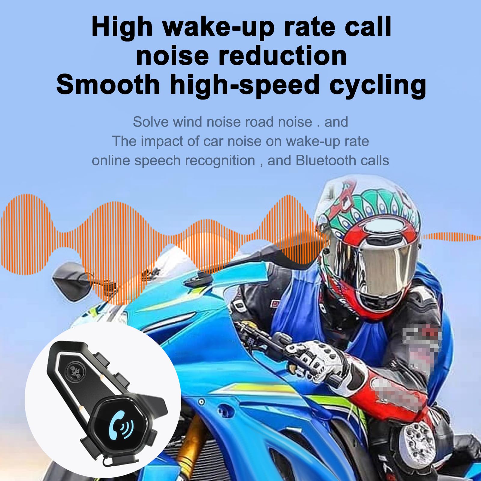docooler Interfono per Casco Moto BT5.0 Interfono Vivavoce per Motociclisti Gamma 300M IP67 Impermeabile Antipolvere con Microfono