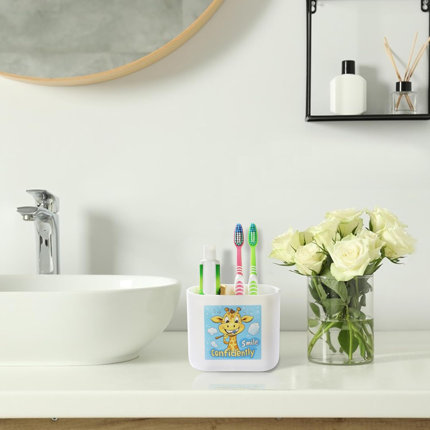 Toothbrush Holders for Bathroom, Bboo Divider, Multi-Functal Stora,