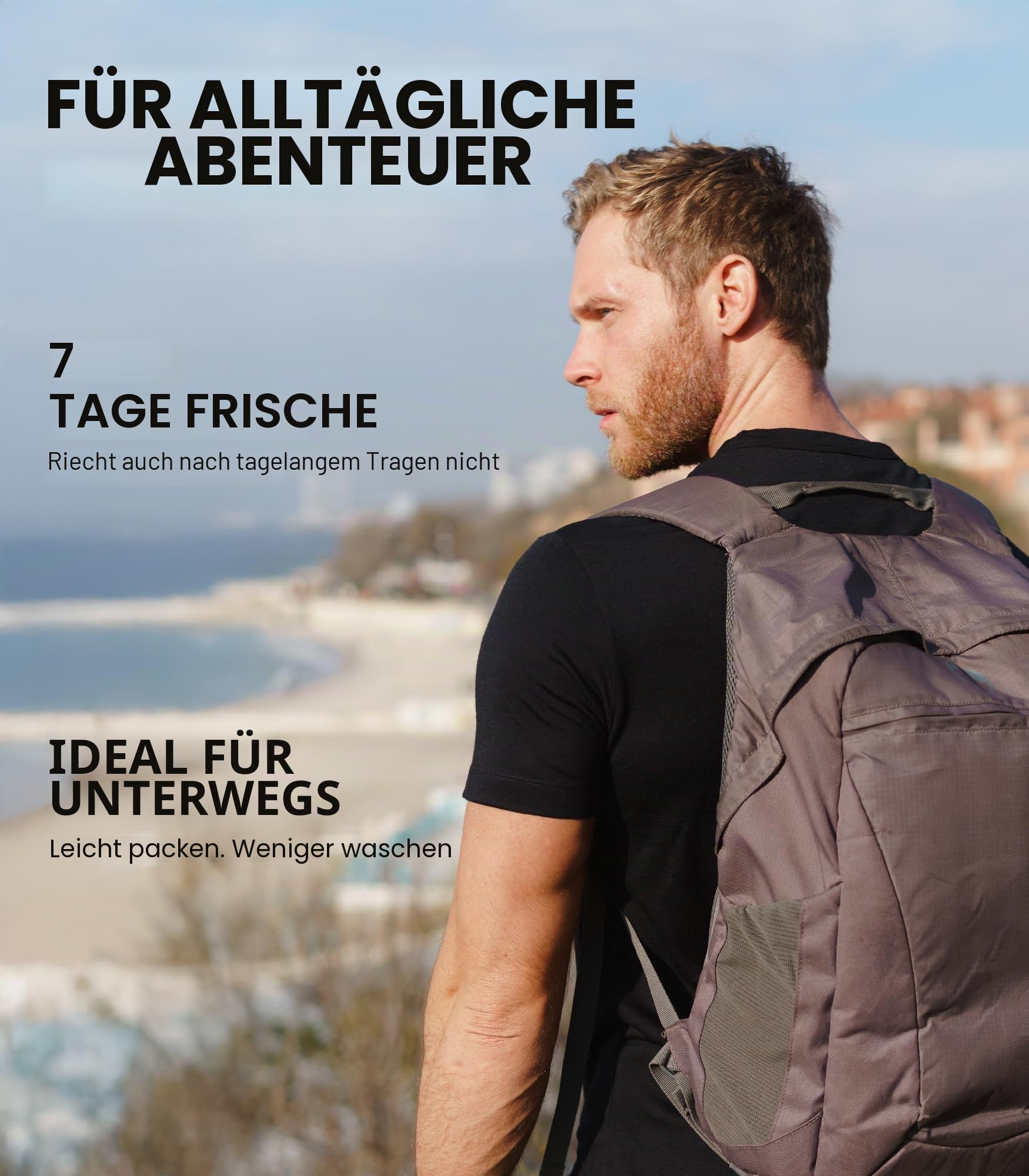 Merino.tech Merinowolle T-Shirt Herren - 100% Bio-Merinowolle Unterhemd Leichte Basisschicht + Wanderwollsocken (Emerald Green, XX-Large)