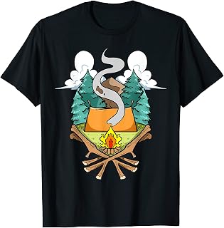 Camper Campsite Campfire Tent Outdoor Camping T-Shirt
