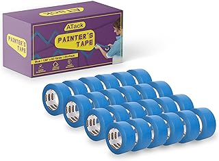 Sponsored Ad - ATack Blue Painters Tape Pack 1.88-Inch 4320 Feet 24-Pack Blue Masking Tape Painters Rolls Paint Tape for W...