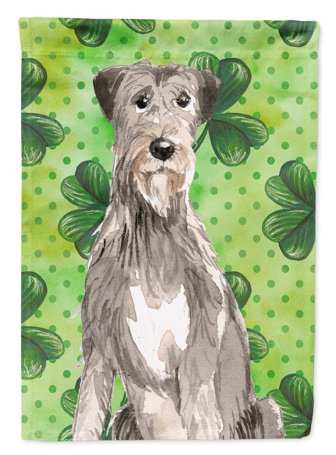 Drapeau Irish Wolfhound et trèfles, le cadeau idéal pour propriétaire de lévrier irlandais