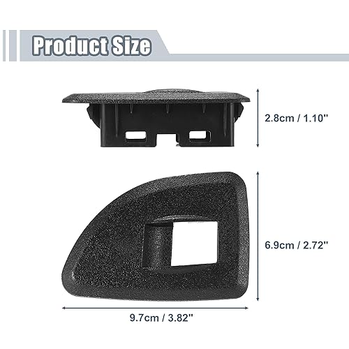 Miniatura 3 de X AUTOHAUX Par de biseles para interruptor de ventana trasera, lado del conductor y del pasajero para Chevrolet Silverado para GMC Sierra 1500
