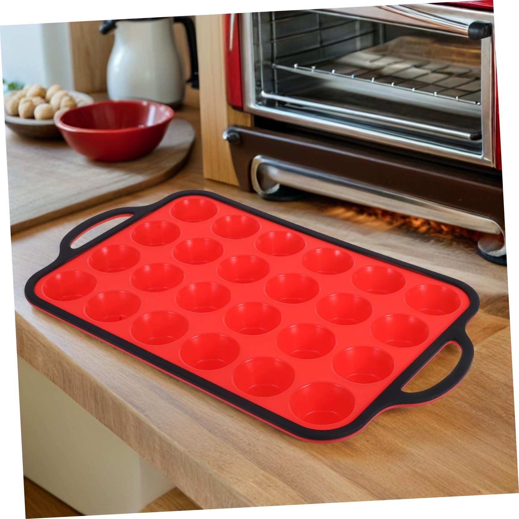 VALICLUD Moule à Muffins Silicone Antiadhésif Compartiments Pour Gâteaux Et Pancakes Réutilisable Et Lavable Pour Cuisine Familiale