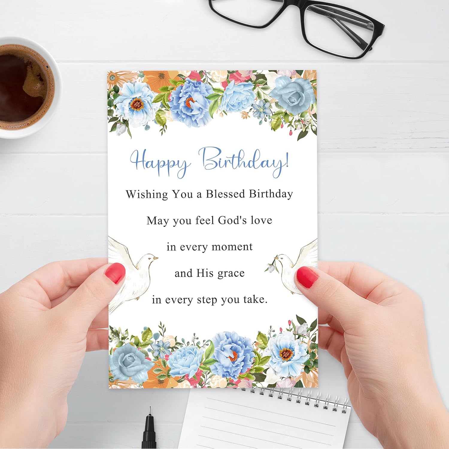 Religious Birthday Card for Women Men, Christian Birthday Card for Pastor with Envelope - Image 5
