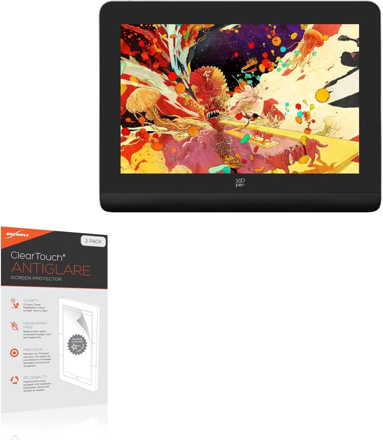 BoxWave Screen Protector Compatible with XP-Pen Artist Pro 16 (Gen 2) - ClearTouch Anti-Glare (2-Pack), Anti-Fingerprint Matte Film Skin