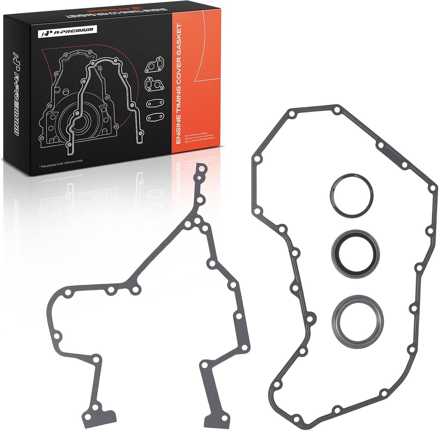 A-Premium Engine Timing Cover Gasket Set Compatible with Dodge Ram 2500, Ram 3500, 1994 1995 1996 1997 1998, 5.9L