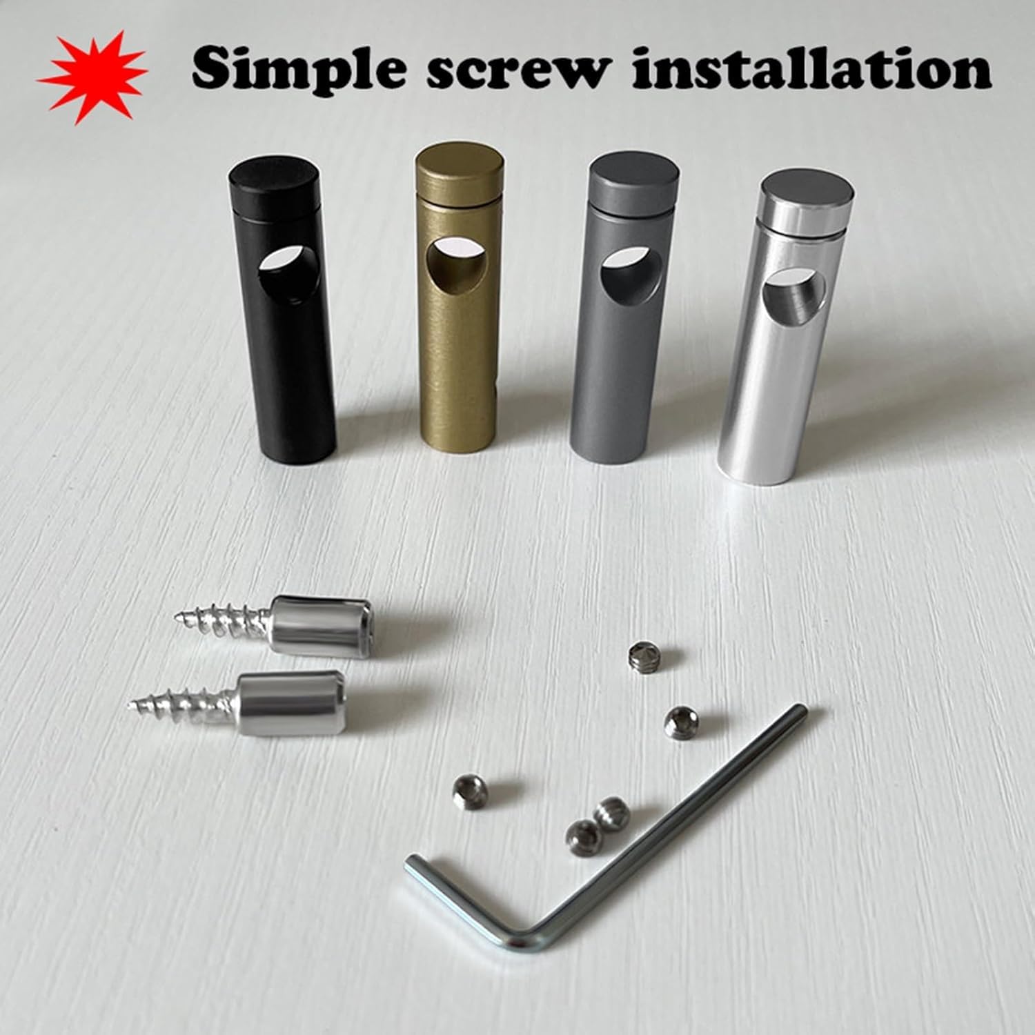 Aluminium-Regalschiene, 14–42 Zoll Lange schwebende Regalgeländerstange, Schrankzaun, dekorative Leitplanke for Sammlerstücke(Black-4 Pack,40in/102cm)