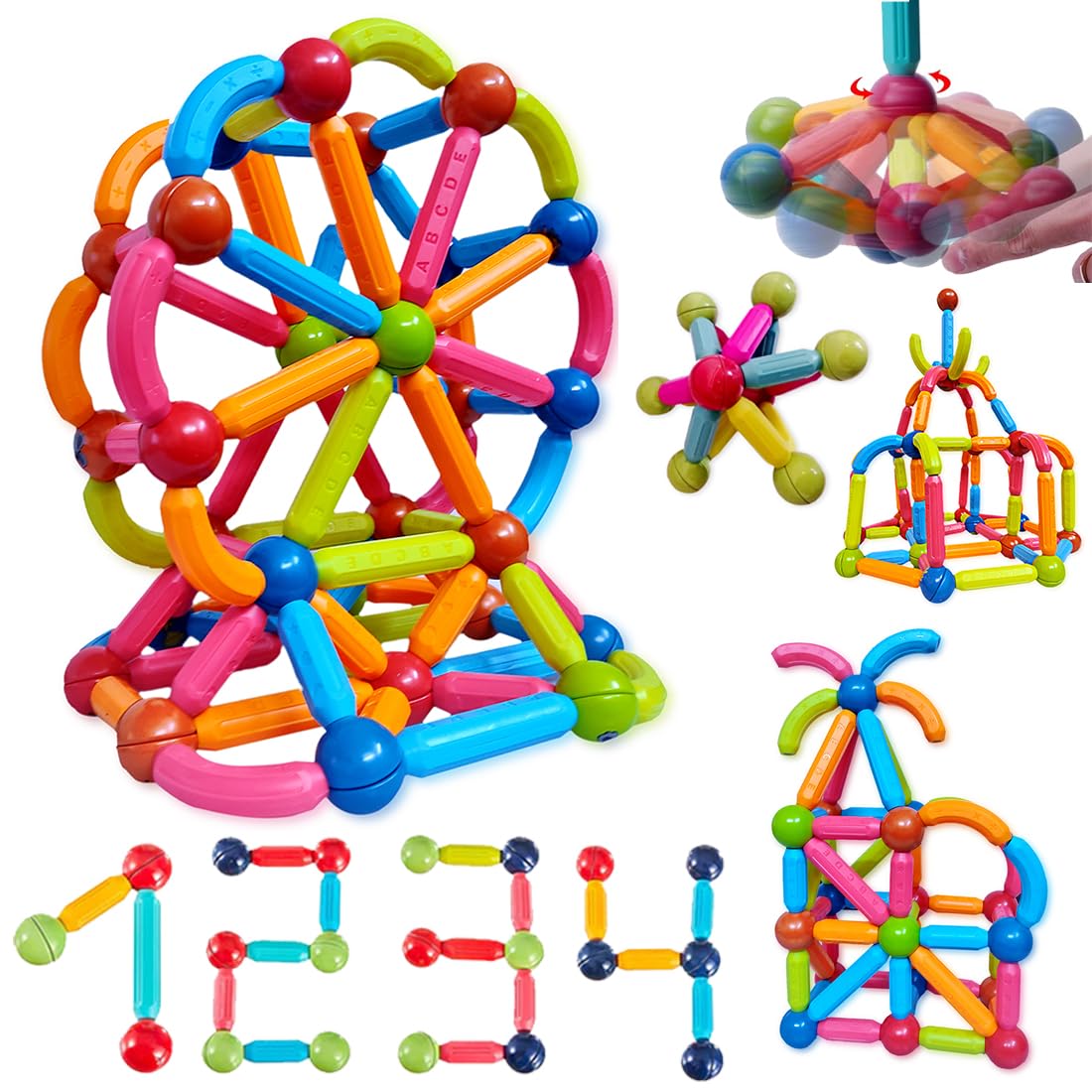 Wembley Magnetic Roundels Building Blocks – STEM Toy for Kids