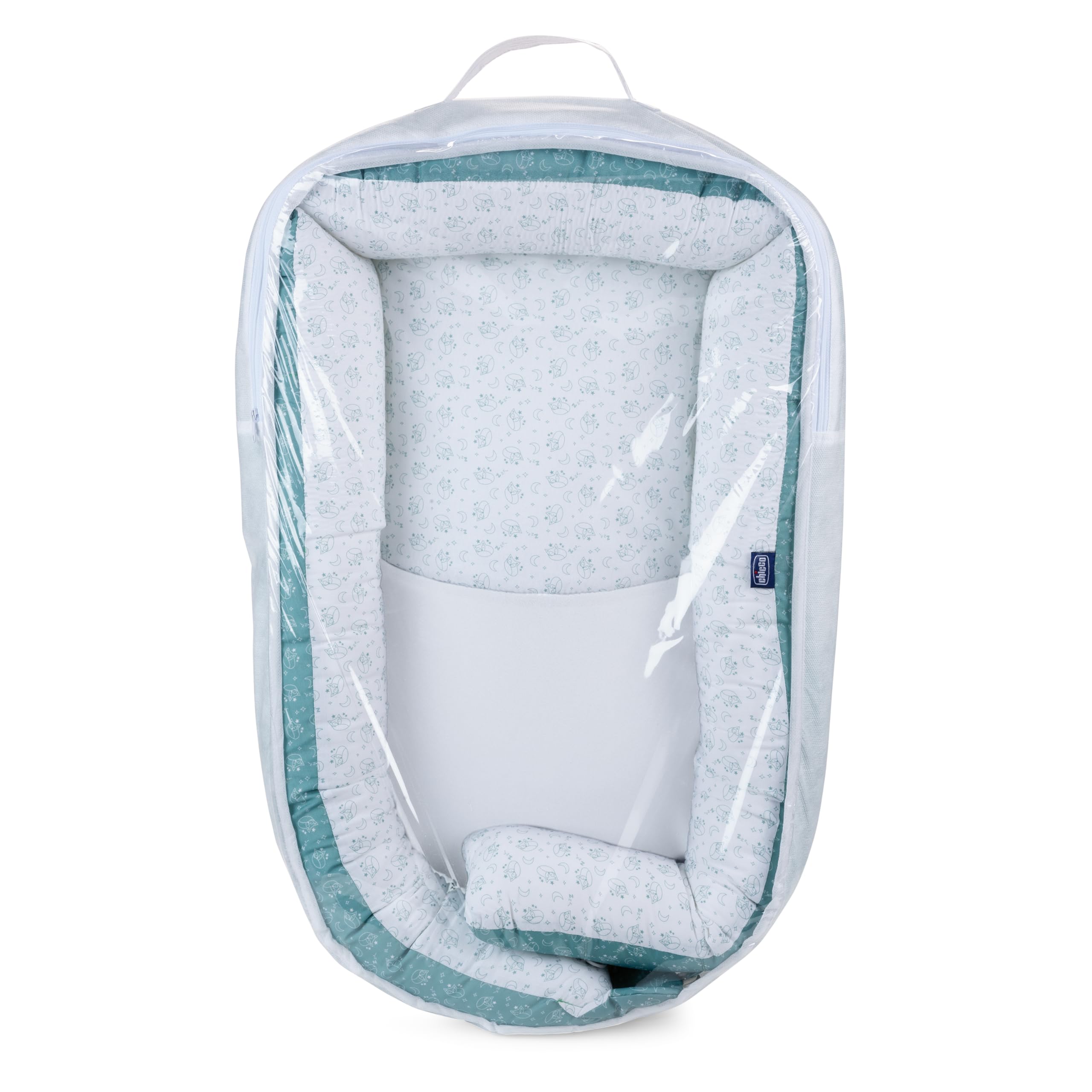 Chicco Mummy Pod, Riduttore Culla e Lettino, Impermeabile e Traspirante, con Speciale Rete 3D e Inserto anti-pipì, Regolabile, con 3 Lunghezze, Lavabile a Mano, Riduttore Neonato, Grigio, Foxy