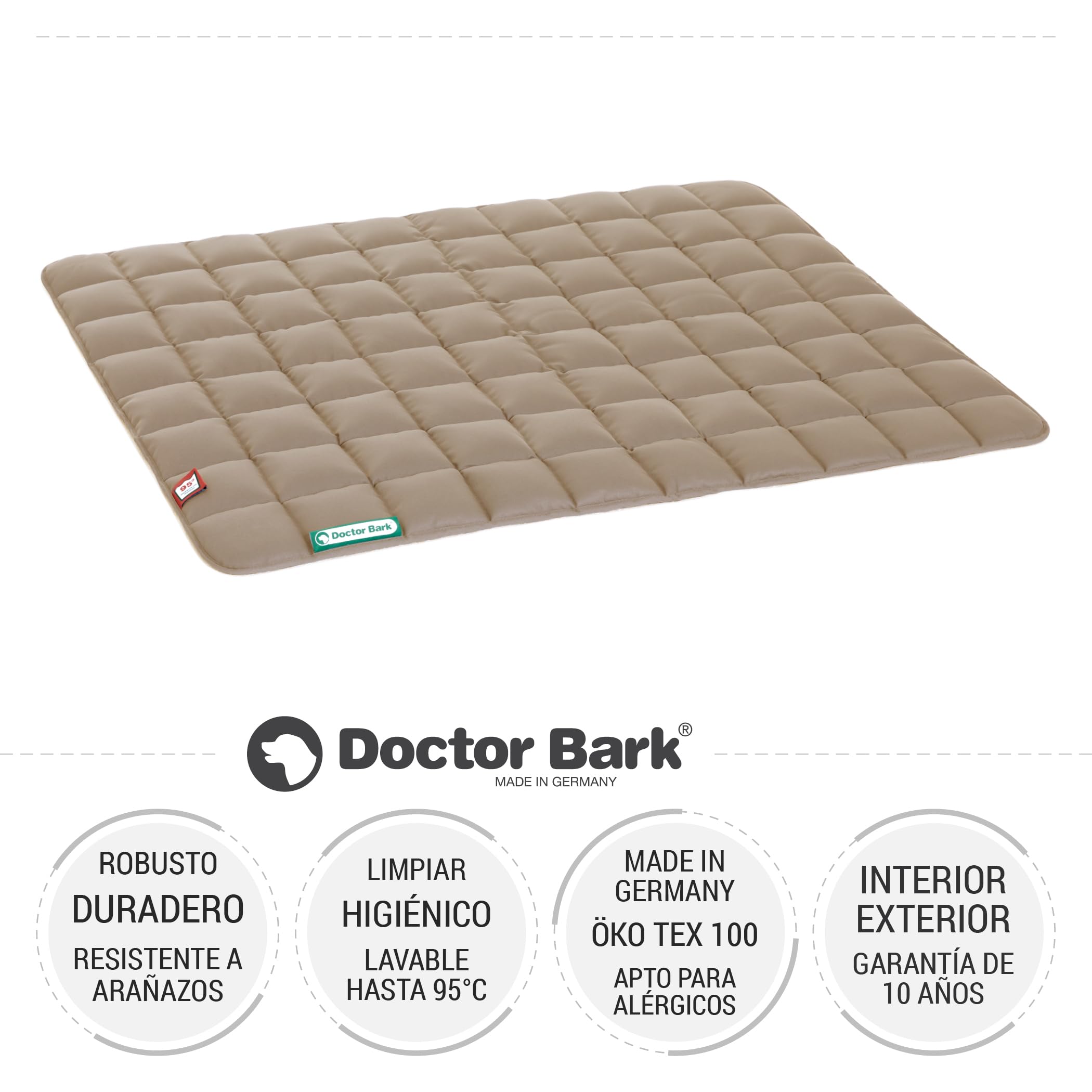 Doctor Bark Manta para Perros, Suave, Perros Grandes, Resistente, para Interior y Exterior, Lavable hasta 95 °C (Talla L, marrón Dorado)