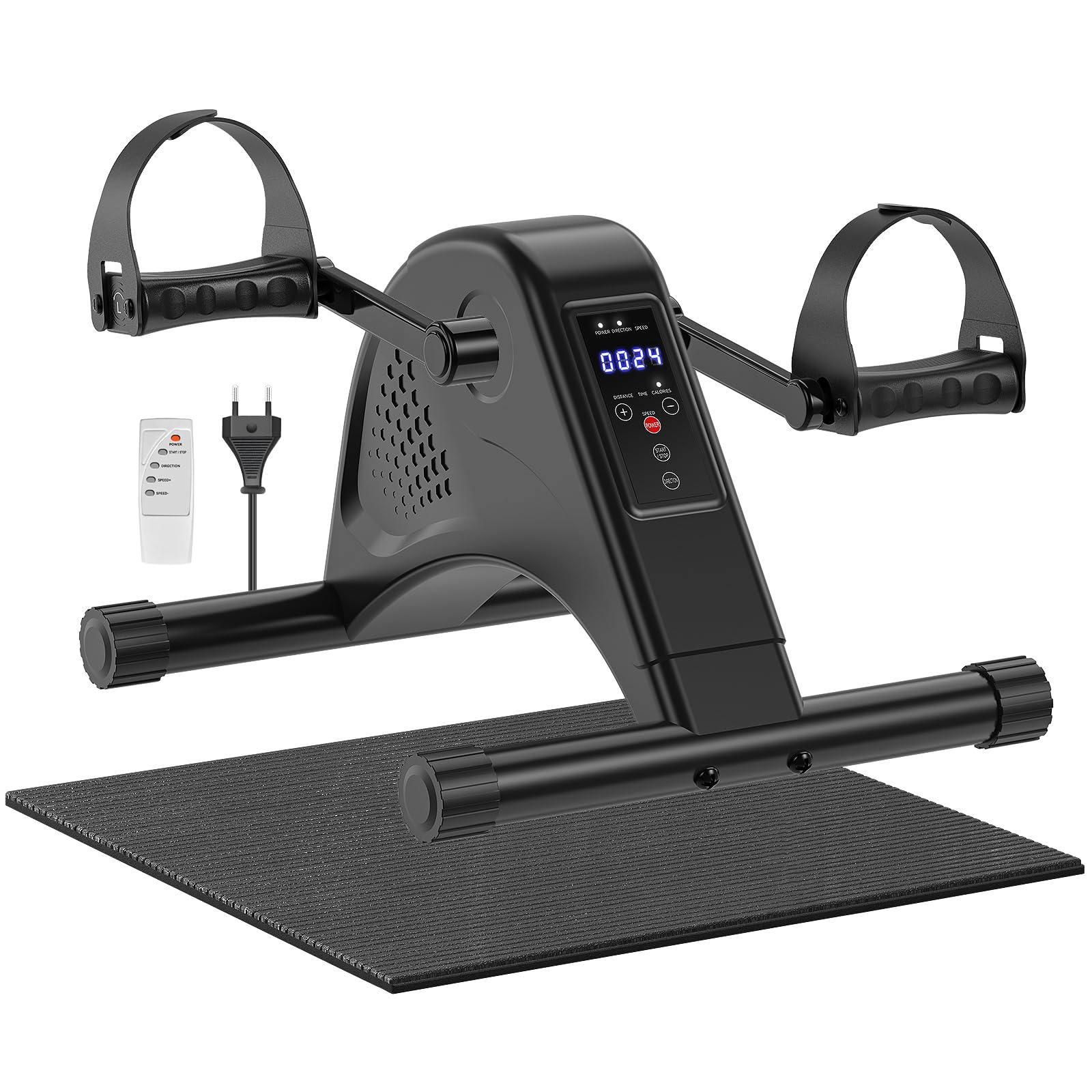 Pedales Estaticos Personas Mayores,Pedaleador Electrico, 6 Niveles de Velocidad, Control Remoto con Motor Silencioso para Pierna Entrenamiento