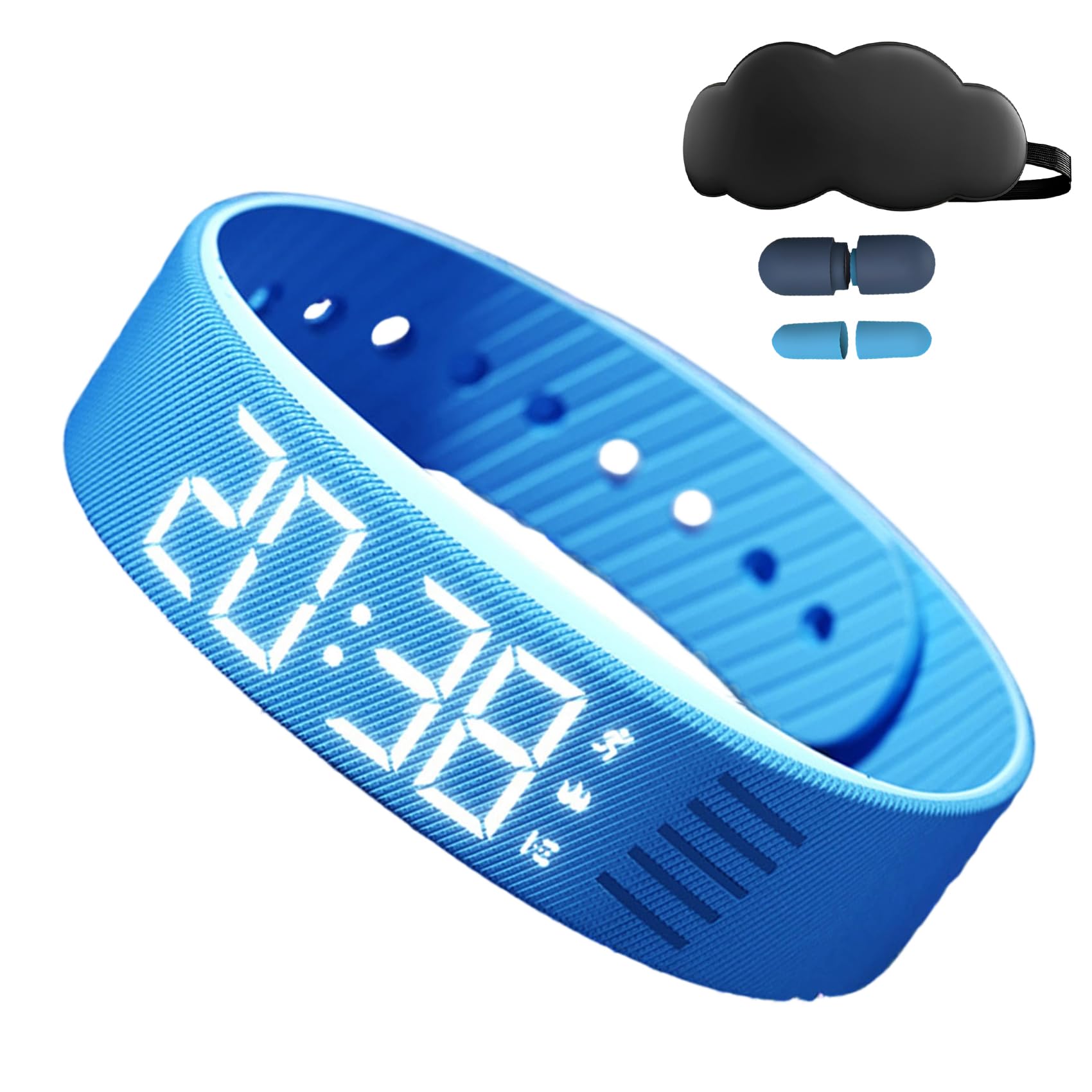 chenghuayu Onyx Vibration Alarm - 2026 New Silent Vibrating Wrist Watch, Wearable Alarm Clock, Sleep Wake Up Device, Rechargeable for Quiet Mornings, Couples, Students and Heavy Sleepers (Blue)