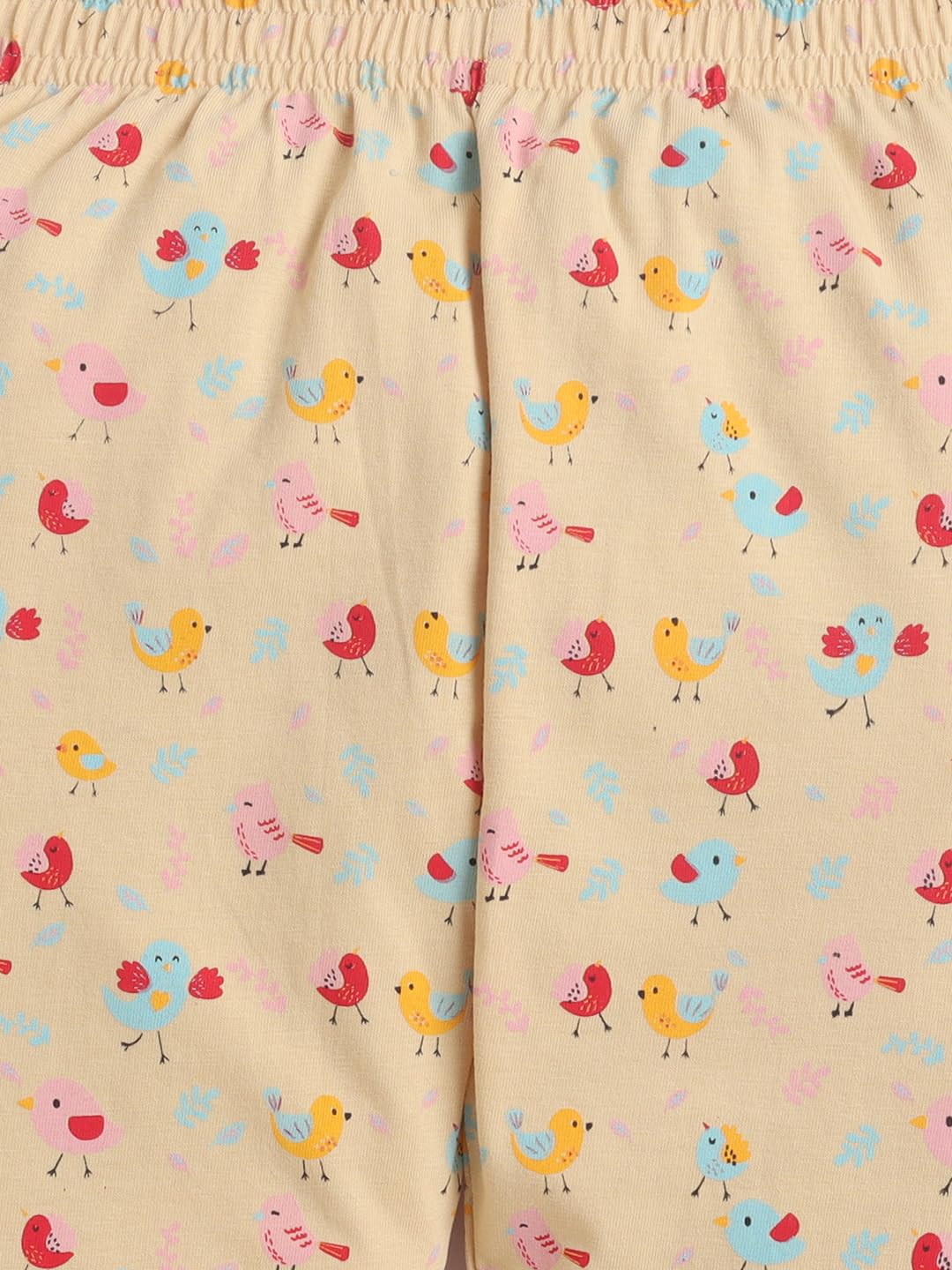 POLKA TOTS Half Sleeve Night Suit for Kids Girls & Boys, Breathable Hosiery Cotton Night Dress for Kids, Lightweight Unisex Kids Winter Pyjama Set, Bird Print, Blue 4-5 Y 4