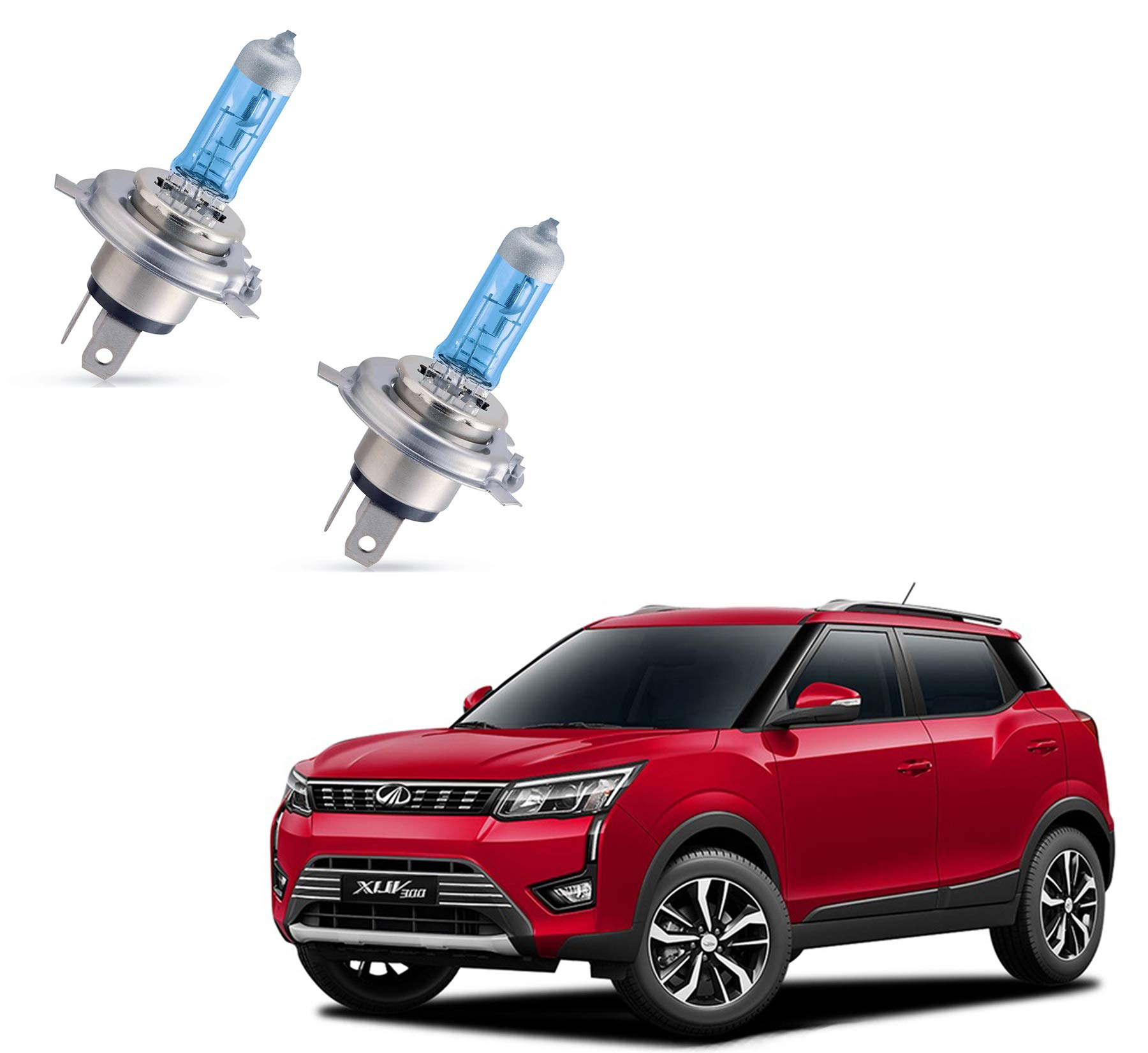 Auto Pearl Halonix H4 Ultra Blue High Beam Halogen Head Lamp Bulb for XUV300 2019 (Set of 2)