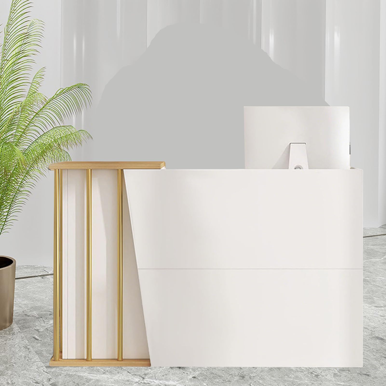 Comptoir de Réception 120cm avec Tiroirs Sécurisés pour Commerce et Bureau