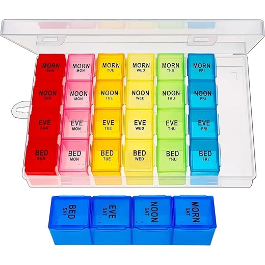 FILIXTRUE Pill Organizer - 28 Day Box
