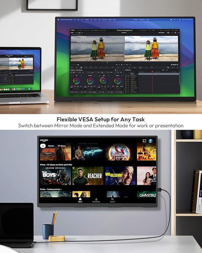 Monitor Portátil 23.8" FHD IPS 120Hz con Soporte Ajustable miniatura 9