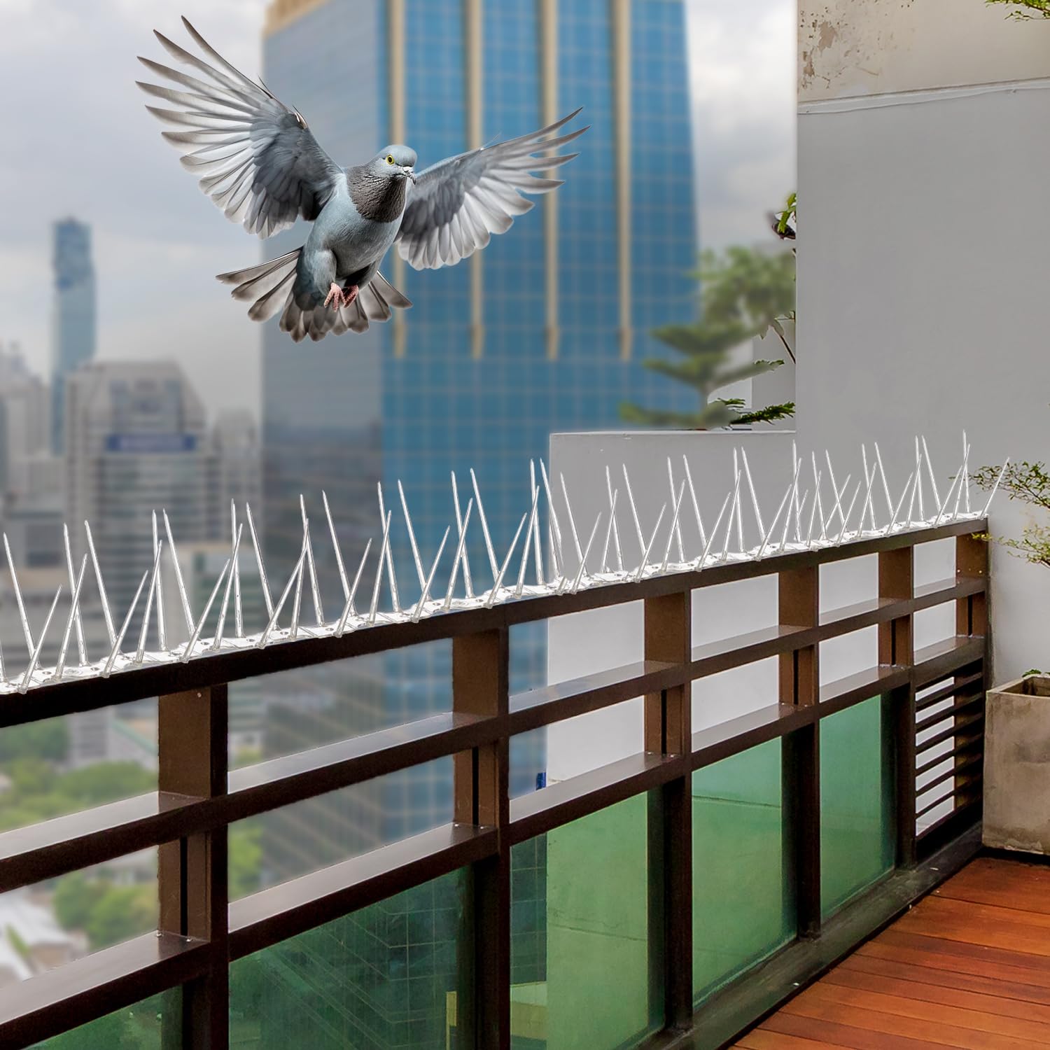 Amazon Brand – Solimo Bird and Pigeon Control Spikes | Weather Resistant | 13 in x 1 in x 3.7 in | Maintenance-Free (10 Pcs) Amazon Brand – Solimo Bird and Pigeon Control Spikes | Weather Resistant | 13 in x 1 in x 3.7 in | Maintenance-Free (10 Pcs)