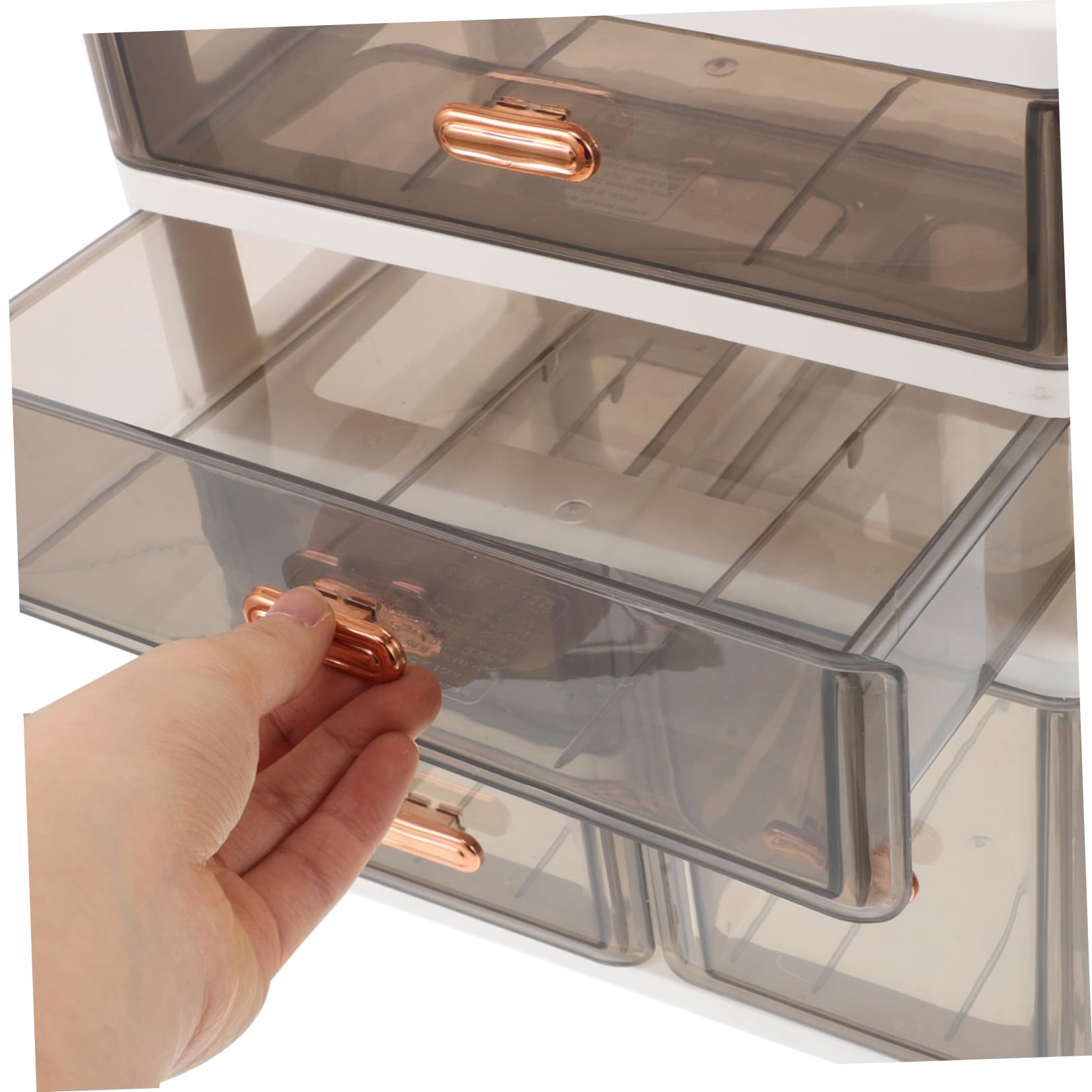 Ciieeo Organizer Da Scrivania Per Toeletta Con Cassetti, Scatola Porta Cosmetici in Plastica Trasparente, Unità Di Archiviazione Desktop Multistrato Per Bagno e Ufficio, Organizer Per Trucco Compatto