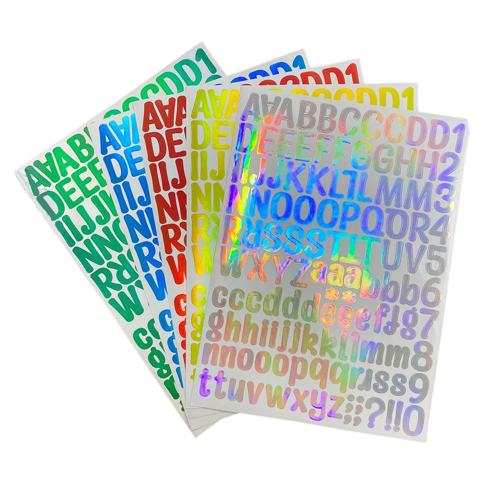 Holographic Alphabet Number Stickers Vinyl Decals Labels for Graduation
