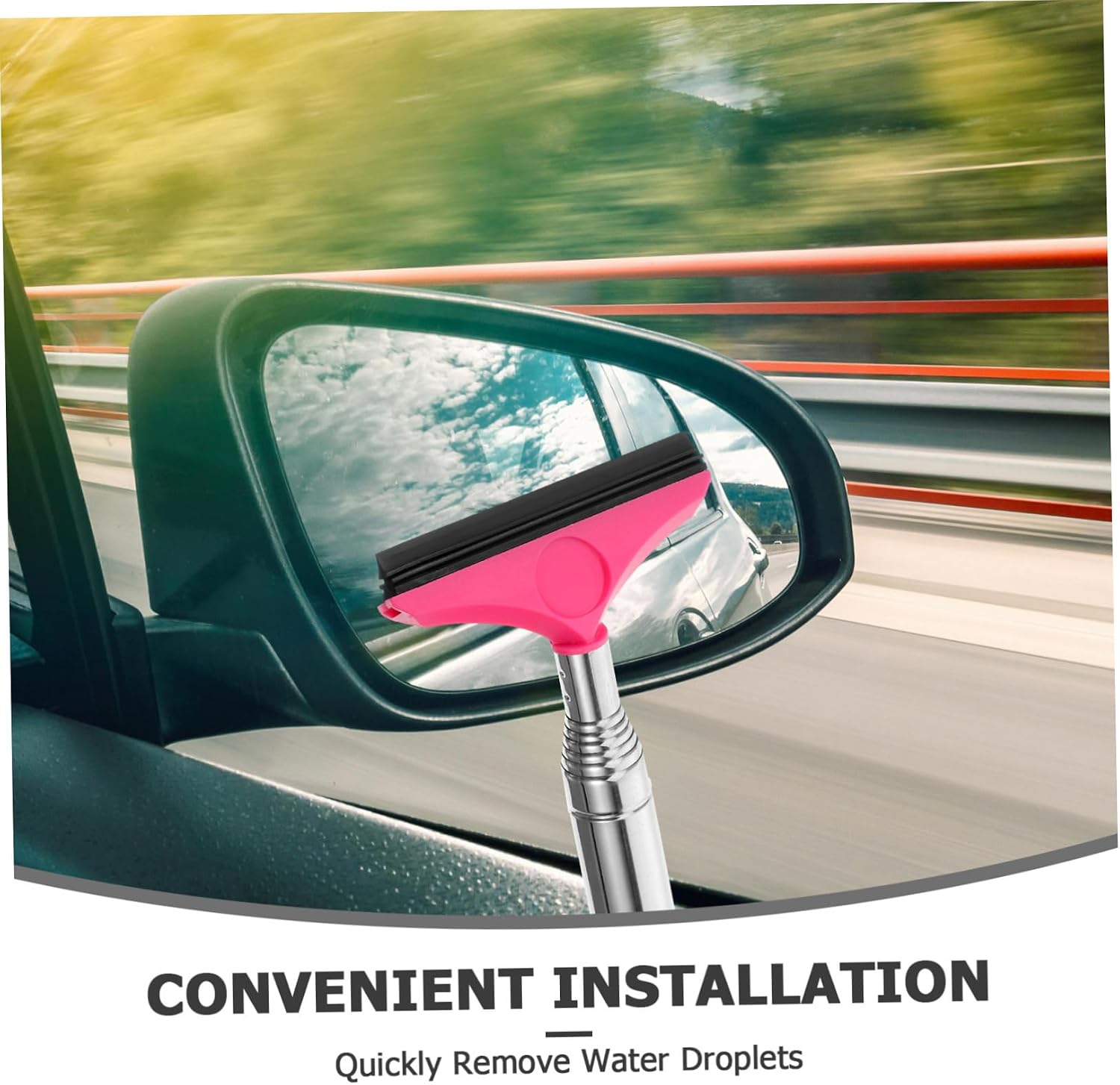 Automobile Window Cleaner Car Rearview Mirror Wiper Extendable Windshield Cleaner Window Wiper Easy to Install Lightweight