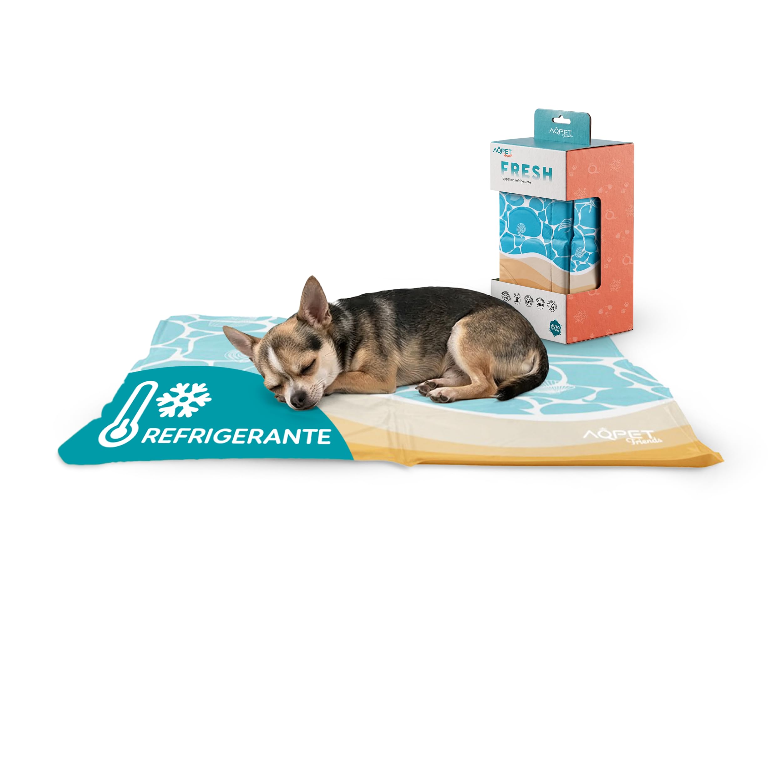 AQPET AqpetFriends Cooling Mat for Dogs, Cats, 60 x 50 cm, Sea