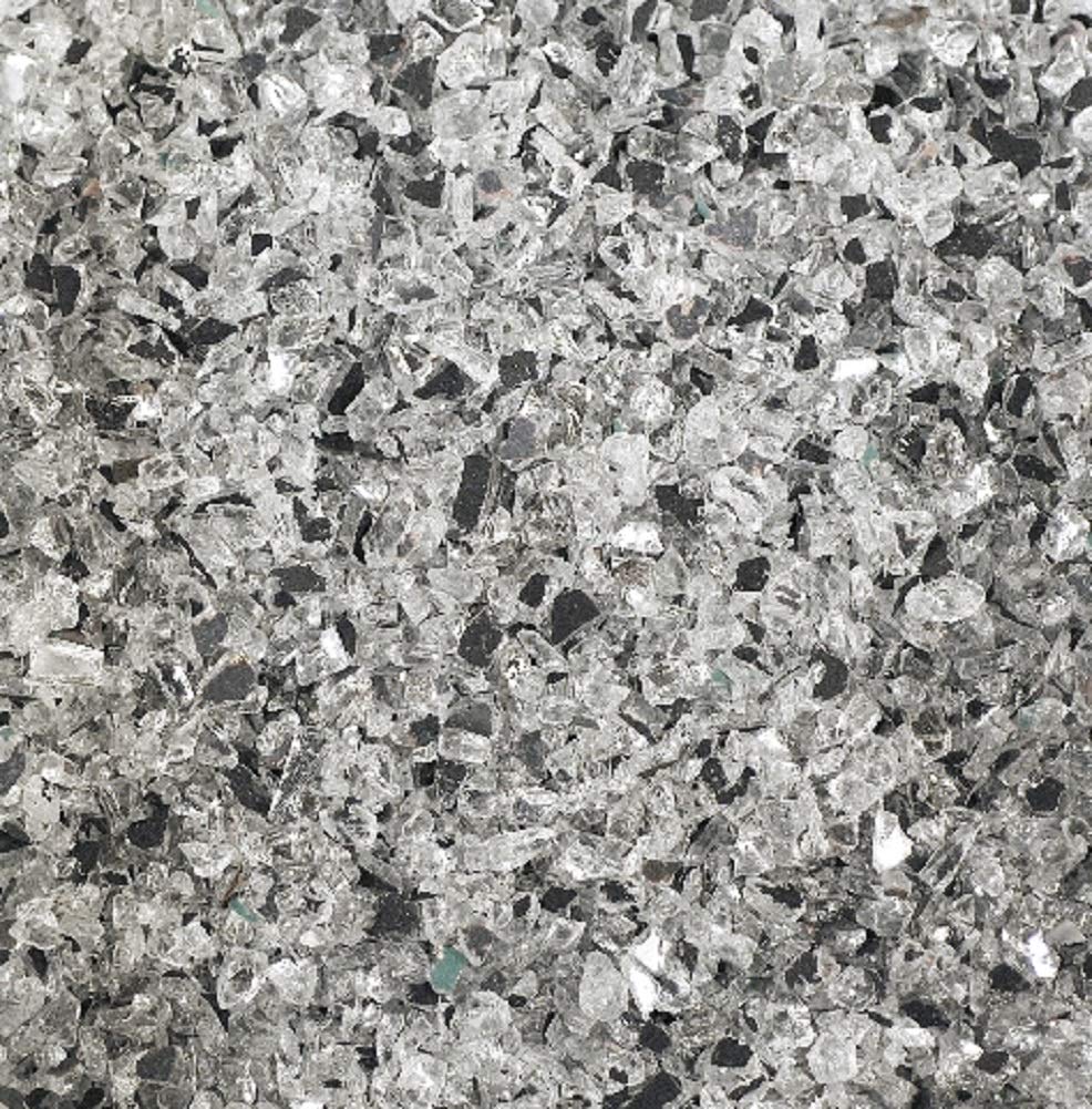 Eurosand Mirror granules, 1 kg, mirror glass granules, mirror glass 1-4 mm, 1000 g, colour: natural silver.
